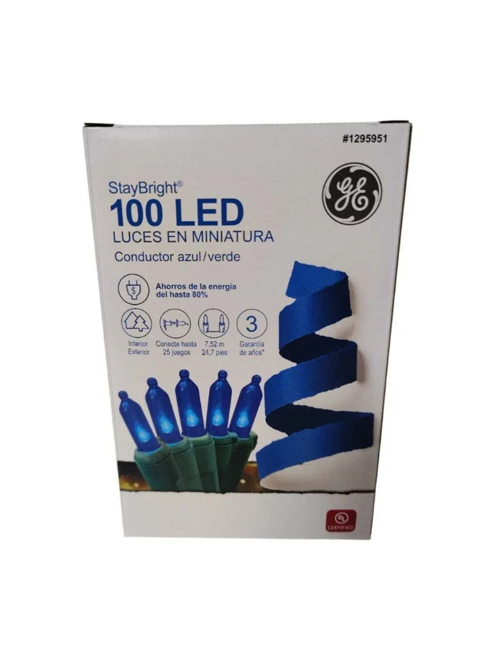 GE StayBright 100 LED Miniature Lights Blue/Green Wire Indoor/Outdoor